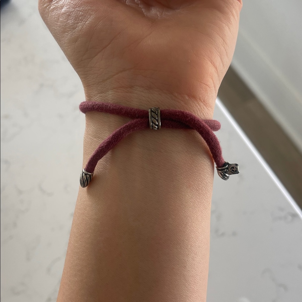 David yurman Cord Bracelet in Dusty Rose with Silver